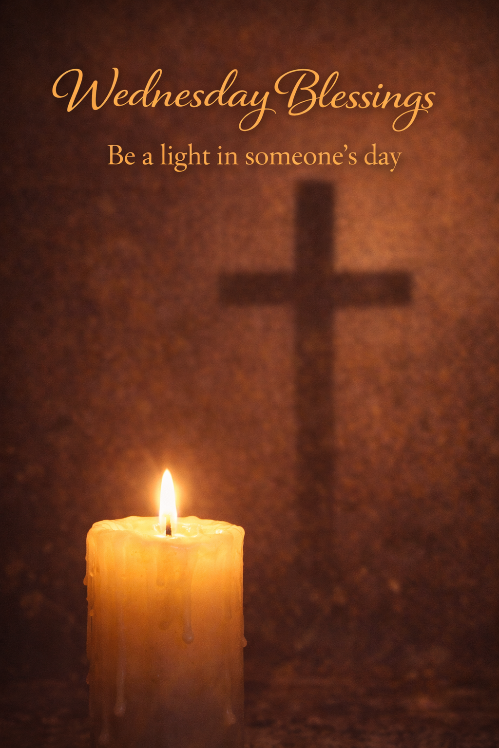 Wednesday Blessings -- Candle Cross Be a Light in Someone's Day